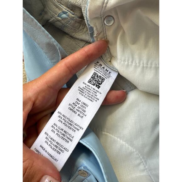 FRAME High'N'Tight Straight Leather Pants - Picture 7 of 8